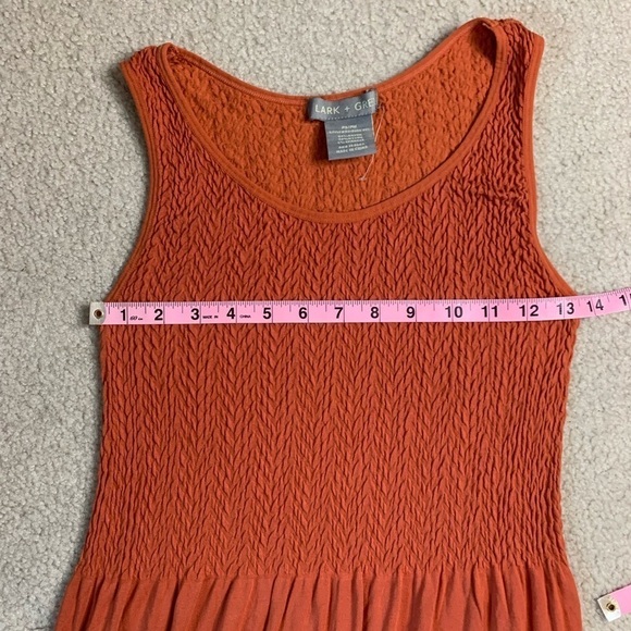 NWOT Lark + Grey Women Boho Maxi Dress Size PS/PM Fall Orange - Picture 7 of 7